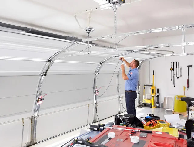 Garage door cable repair service by Northborough Garage Door Repair in Northborough