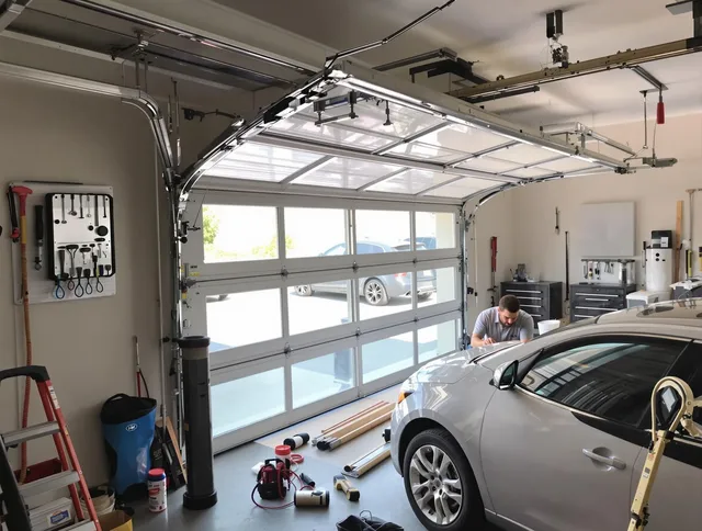 Garage door noise reduction service by Northborough Garage Door Repair in Northborough