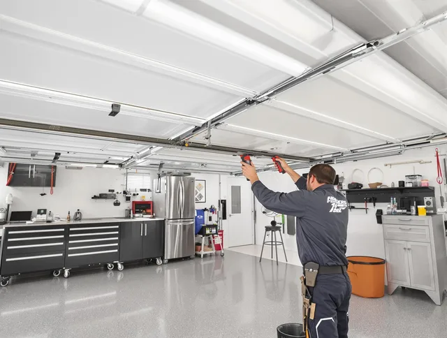 Overhead garage door repair service by Northborough Garage Door Repair in Northborough